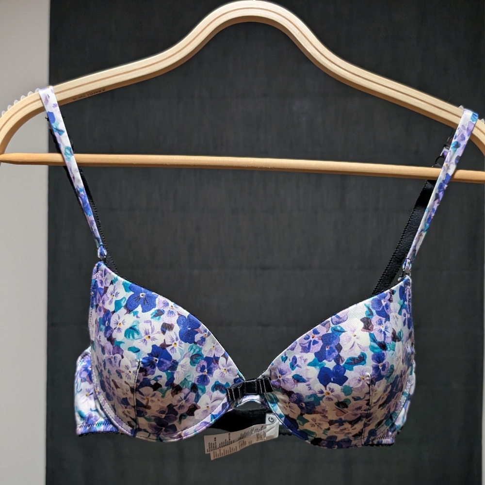 D&G Dolce & Gabana Floral Multicolor Bra 34 B